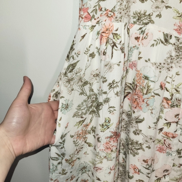 Frye Floral Easy Button Front Midi Dress XXL - Picture 13 of 13